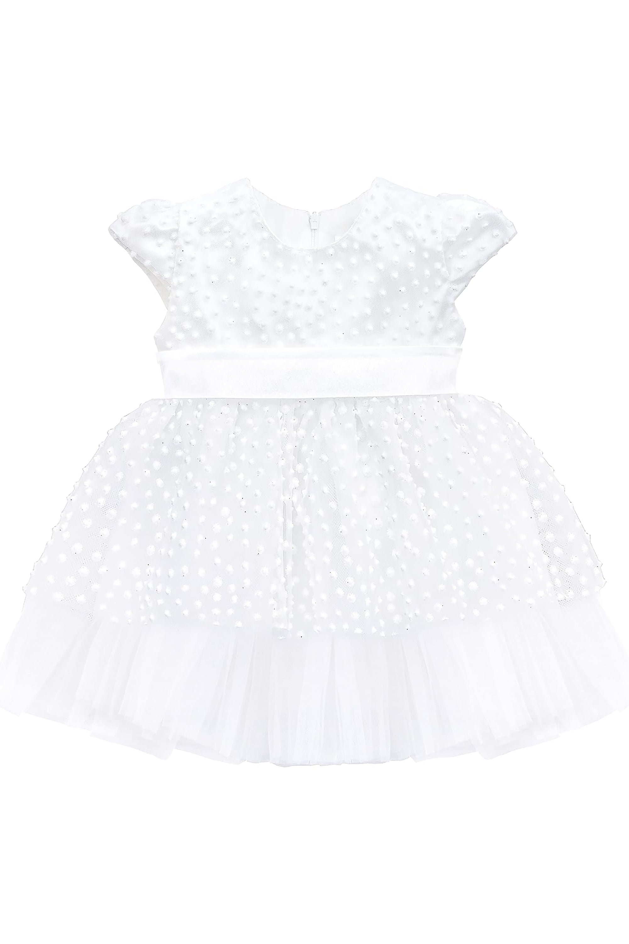 Baby Girls' Sparkly Tulle Dress, Glitter Polka Dots Princess Gown with Matching Headband and Shoes LILAX