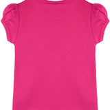 Girls' Basic Cotton T-Shirt  Short Puff Sleeve Crewneck / 11-12 Years LILAX