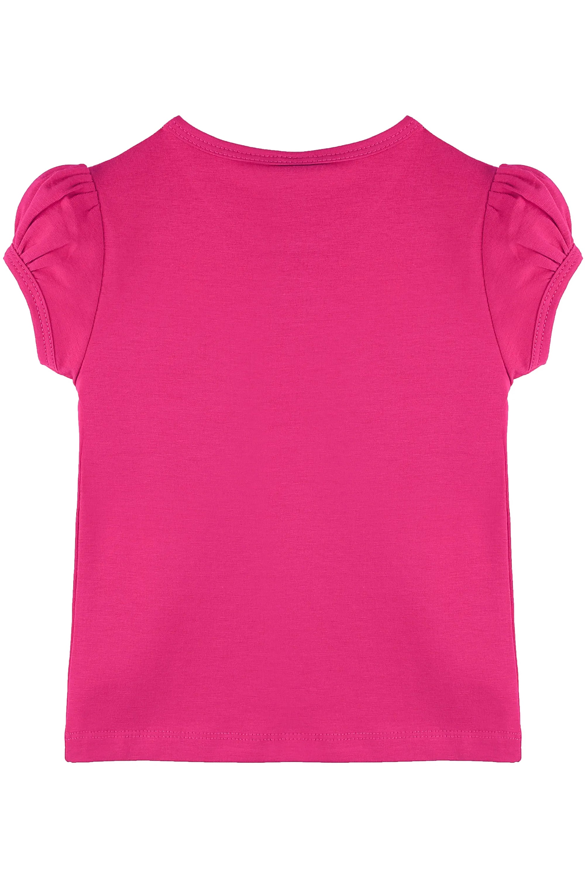 Girls' Basic Cotton T-Shirt  Short Puff Sleeve Crewneck / 11-12 Years LILAX