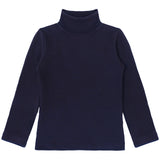 Girls' Solid Cotton Shirt Basic Long Sleeve Turtleneck T-Shirt / 5 to 8 Years LILAX