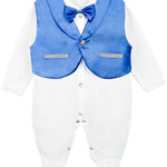 Regal and Handsome: 5-Piece Layette Gift Set with Jeweled Crown Tuxedo for Baby Boys (0-3 Months) LILAX