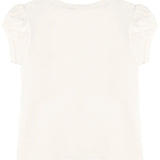 Girls' Basic Cotton T-Shirt  Short Puff Sleeve Crewneck / 11-12 Years LILAX