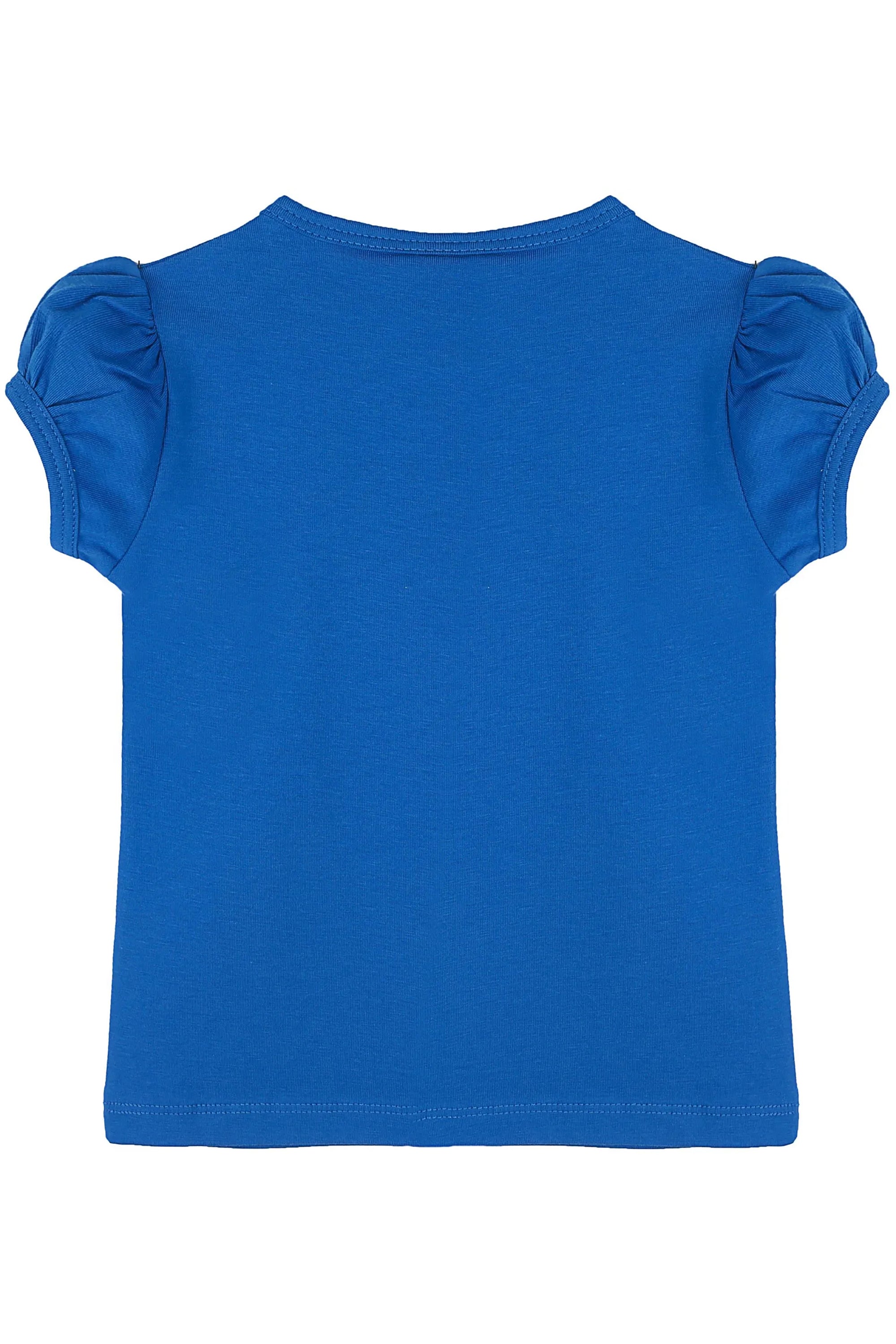 Girls' Basic Cotton T-Shirt  Short Puff Sleeve Crewneck / 11-12 Years LILAX