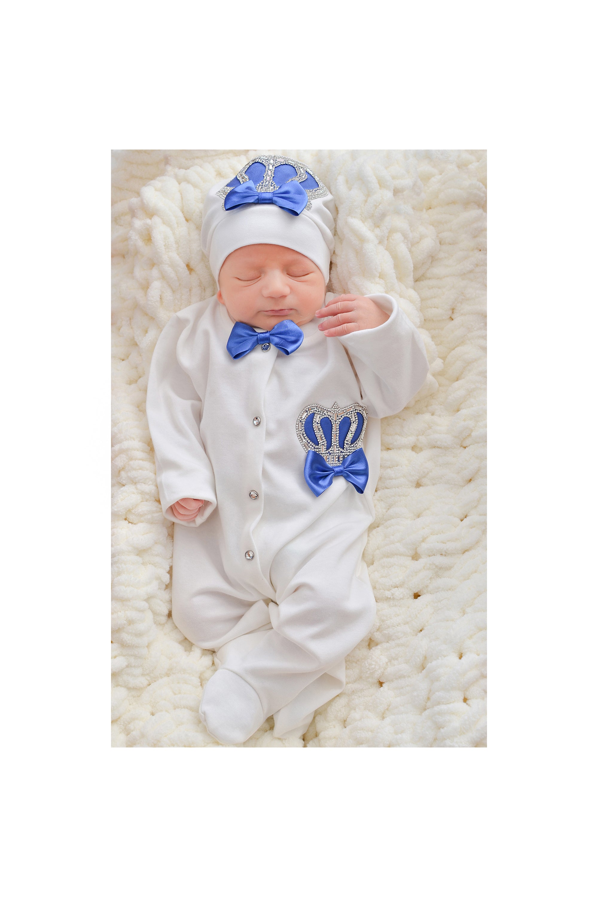 Crown Jewels Layette 3-Piece Gift Set for Newborn Baby Boys LILAX