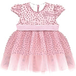 Baby Girls' Sparkly Tulle Dress, Glitter Polka Dots Princess Gown with Matching Headband and Shoes LILAX