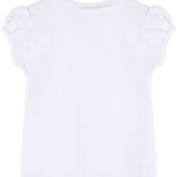 Girls' Basic Cotton T-Shirt  Short Puff Sleeve Crewneck / 11-12 Years LILAX