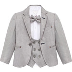 Little & Youth Boys Suit Set - Formal Jacket, Vest, Pants, Shirt, and Matching Bowtie - 5 Piece Ensemble LILAX