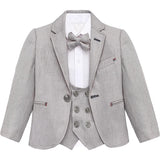 Little & Youth Boys Suit Set - Formal Jacket, Vest, Pants, Shirt, and Matching Bowtie - 5 Piece Ensemble LILAX