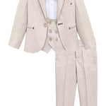 Little & Youth Boys Suit Set - Formal Jacket, Vest, Pants, Shirt, and Matching Bowtie - 5 Piece Ensemble LILAX