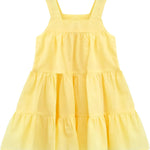 Baby girls layered cotton squareneck dress; perfect for baby girl clothes & christmas gift ideas