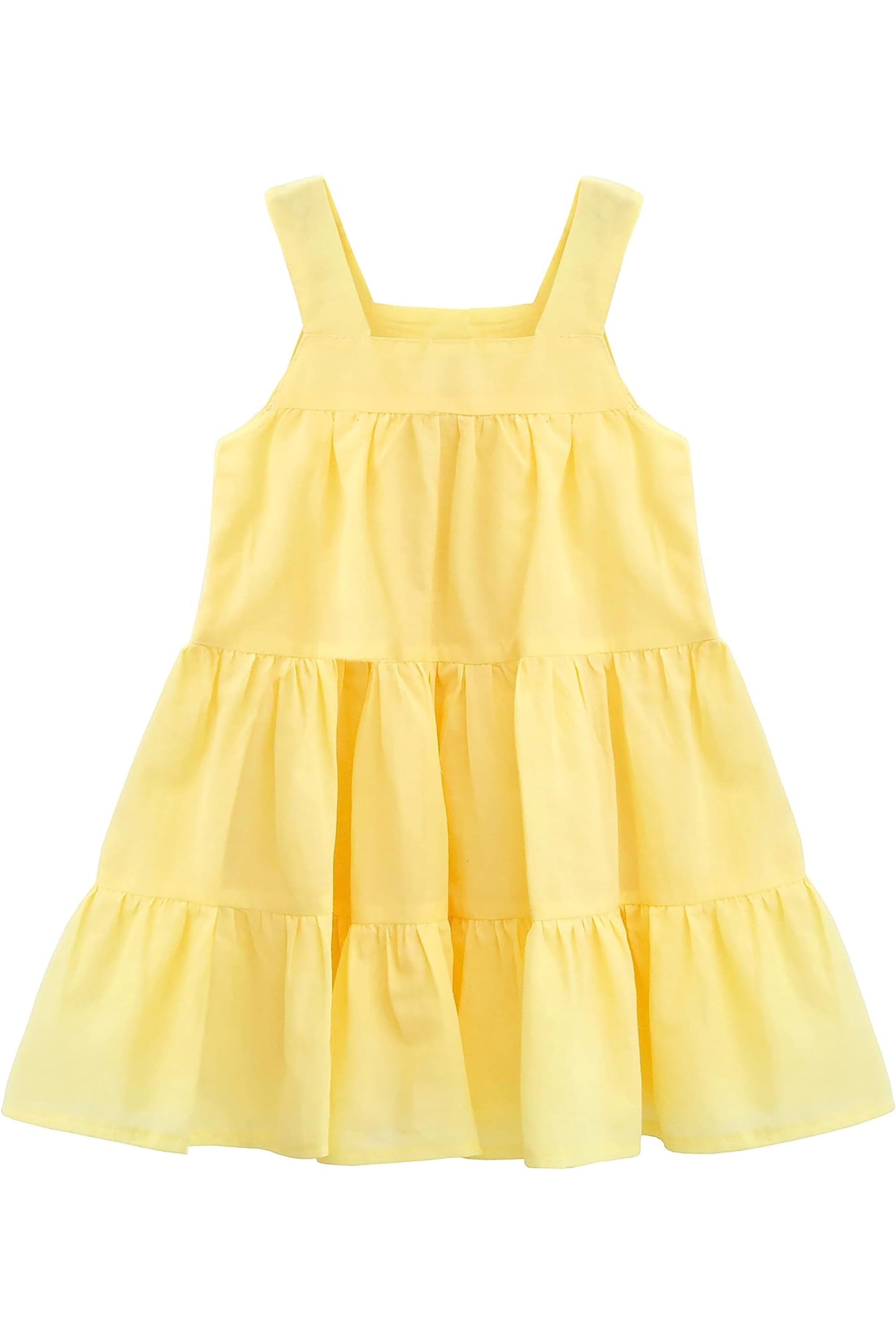 Baby girls layered cotton squareneck dress; perfect for baby girl clothes & christmas gift ideas