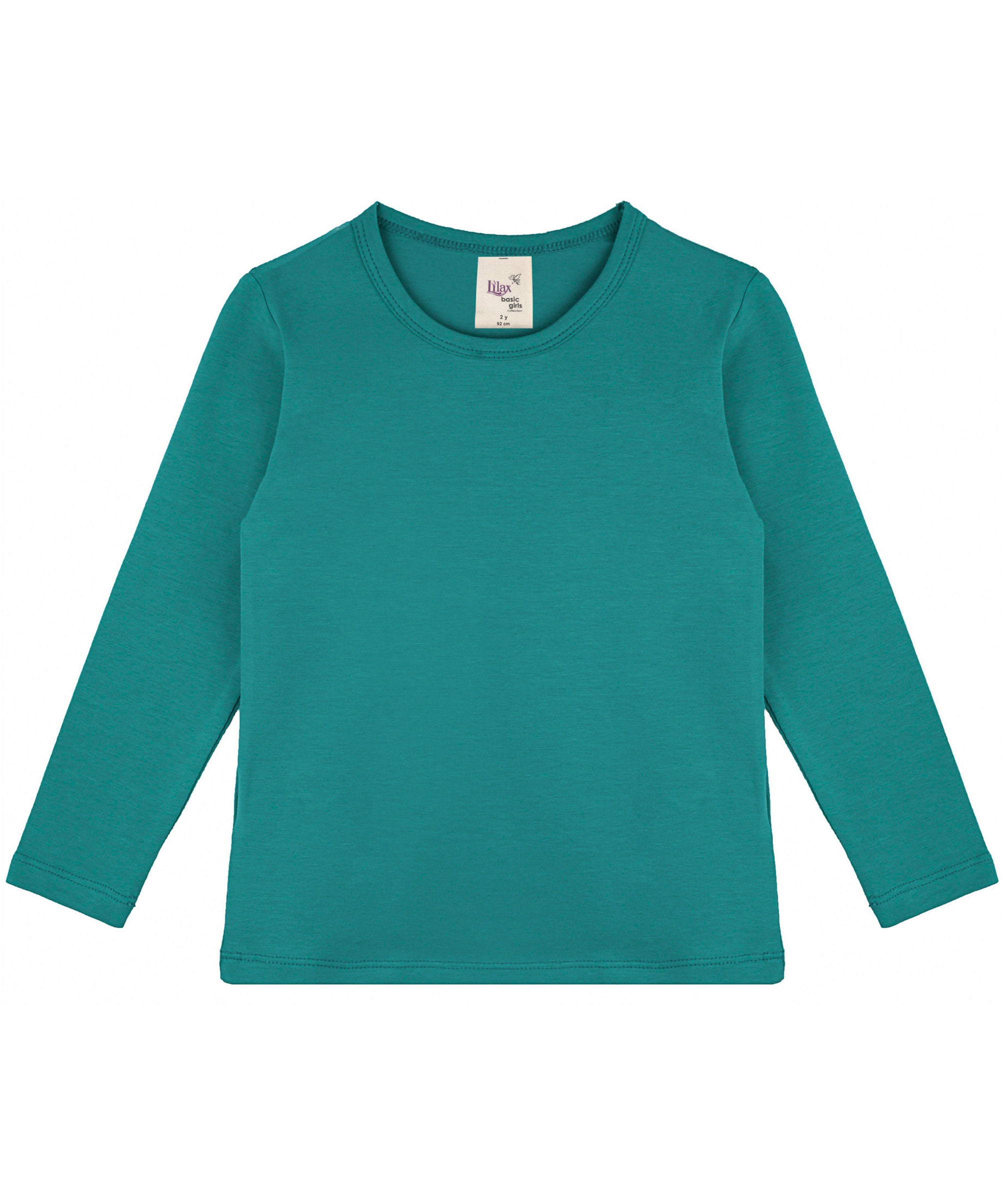 Girls cotton basic solid crewneck t-shirt; best for baby girl clothes & christmas gift ideas