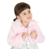 Girls Cozy Faux Fur Bolero Jacket Shrug Flower Girl Dress Coat