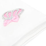 Newborn Jeweled Crown Swaddle Receiving Blanket for Baby Girl 34" x 31" LILAX