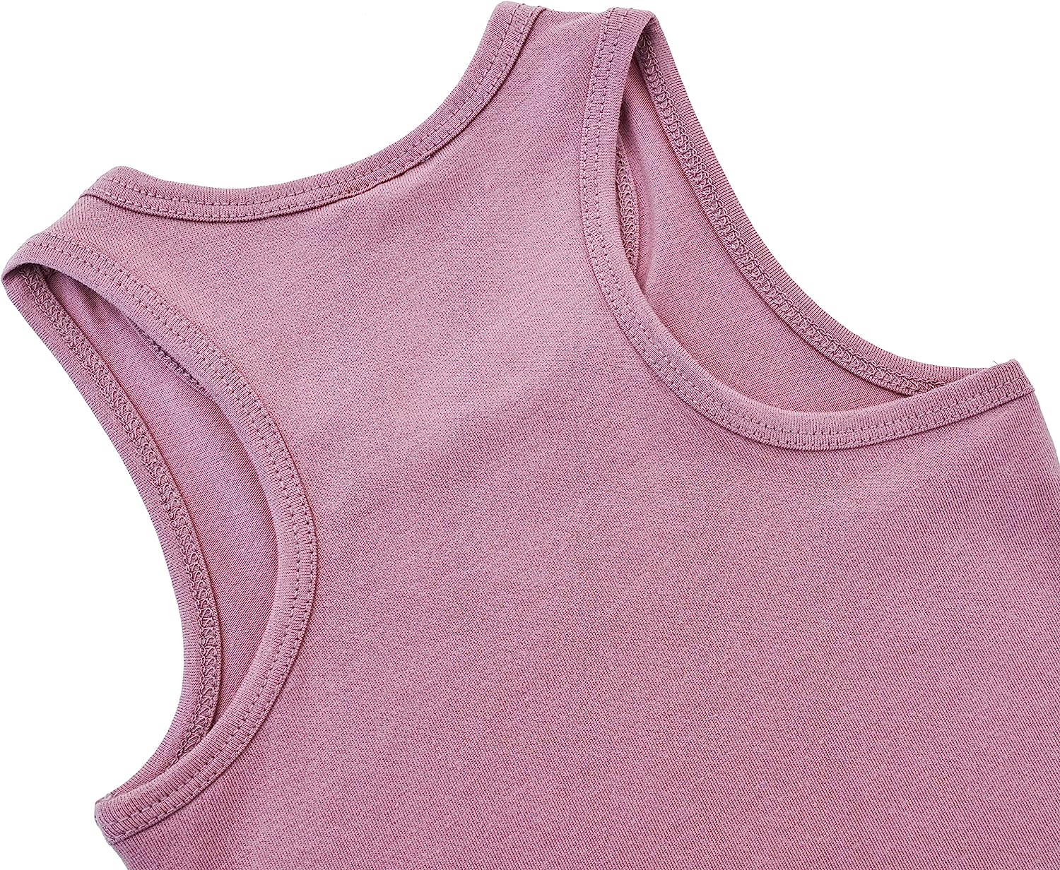 Girls' Soft Solid Cotton Blend Racerback Tank Top / 11-12 Years LILAX