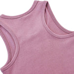 Girls' Soft Solid Cotton Blend Racerback Tank Top / 11-12 Years LILAX