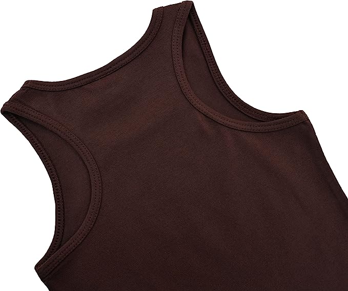 Girls' Soft Solid Cotton Blend Racerback Tank Top / 11-12 Years LILAX