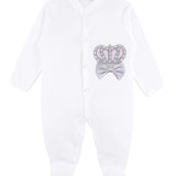 Baby Boy Newborn Crown Jewels Layette 4-Piece Gift Set, Newborn Footie for Baby Shower