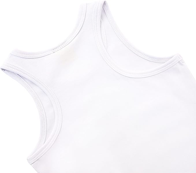 Girls' Soft Solid Cotton Blend Racerback Tank Top / 11-12 Years LILAX