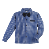 Boys Patterned Shirt & Suspender Pants Set