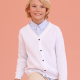 Boys Classic Knit V-Neck Cardigan Sweater