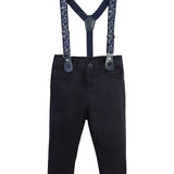 Boys cotton suit with shirt, pants and suspender set; perfect for baby boy clothes & christmas gift ideas  