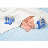 Baby Boy Newborn Crown Jewels Layette 5 Piece Gift Set