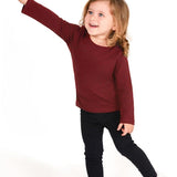 Girls' Basic Crewneck Long Sleeve Cotton T-Shirt / 11-12 Years LILAX