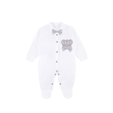 Newborn 3-Piece Cotton Jeweled Crown Layette Set