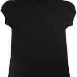 Girls' Basic Cotton T-Shirt  Short Puff Sleeve Crewneck / 8 to 10