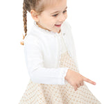 Girls' Bolero Cardigan Shrug Knit Long Sleeve Button Closure LILAX