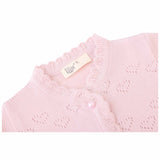 Knit Cardigan Sweater with Little Hearts Design for Baby Girls