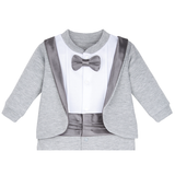 Baby Boy Bow-Tied Tuxedo Footie