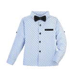 Boys Patterned Shirt & Suspender Pants Set