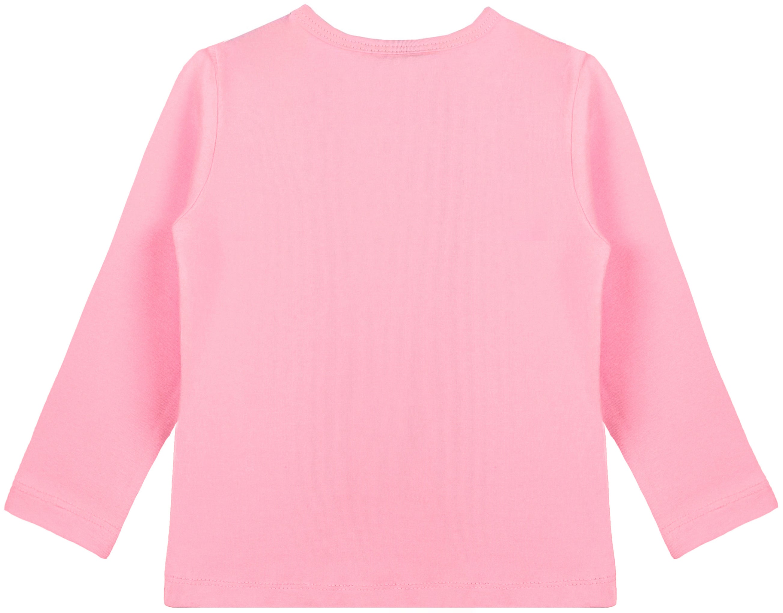 Girls' Basic Crewneck Long Sleeve Cotton T-Shirt  / 5 to 7 Years lilax