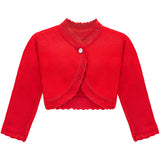 Girls' Bolero Cardigan Shrug Knit Long Sleeve Button Closure