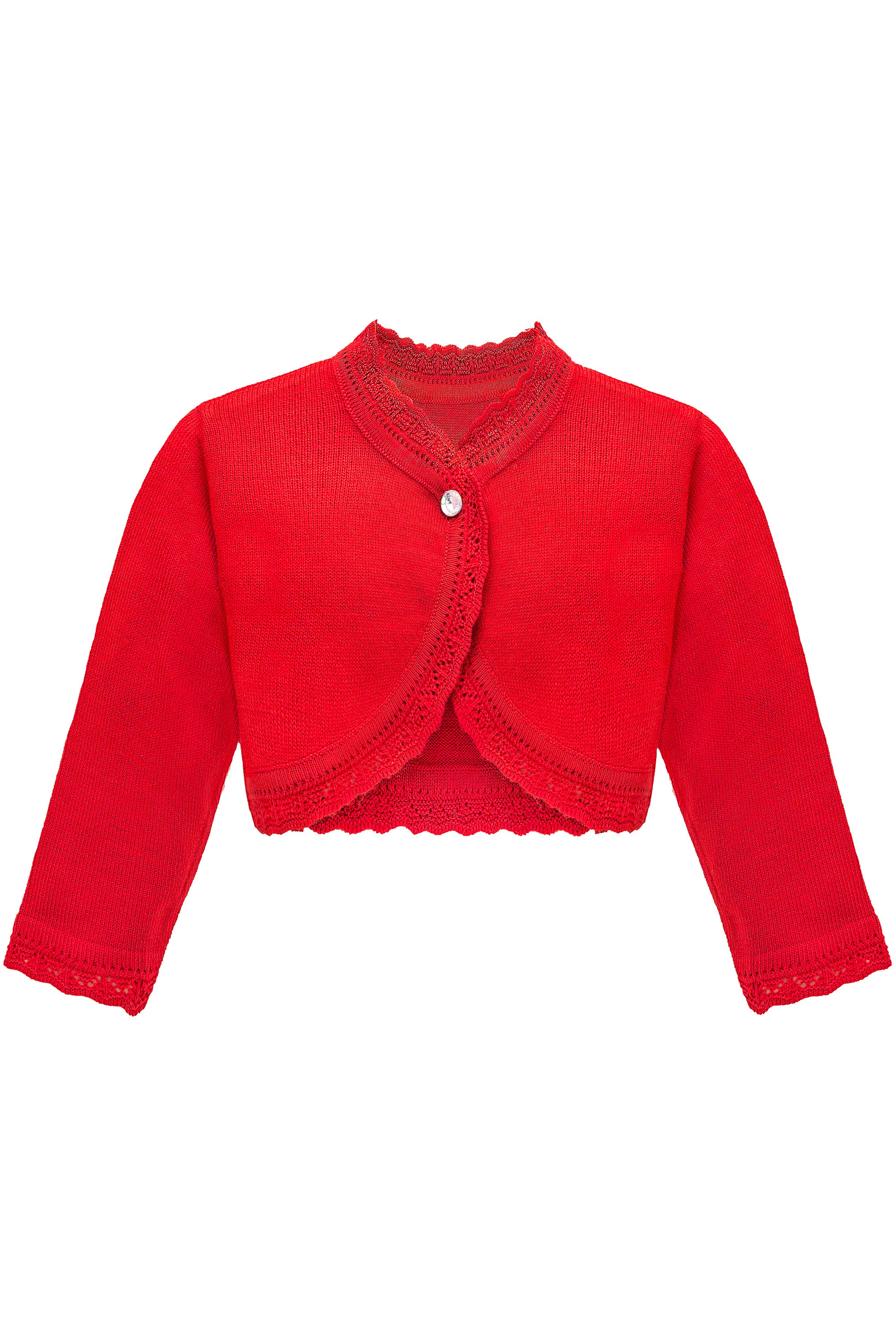 Girls' Bolero Cardigan Shrug Knit Long Sleeve Button Closure