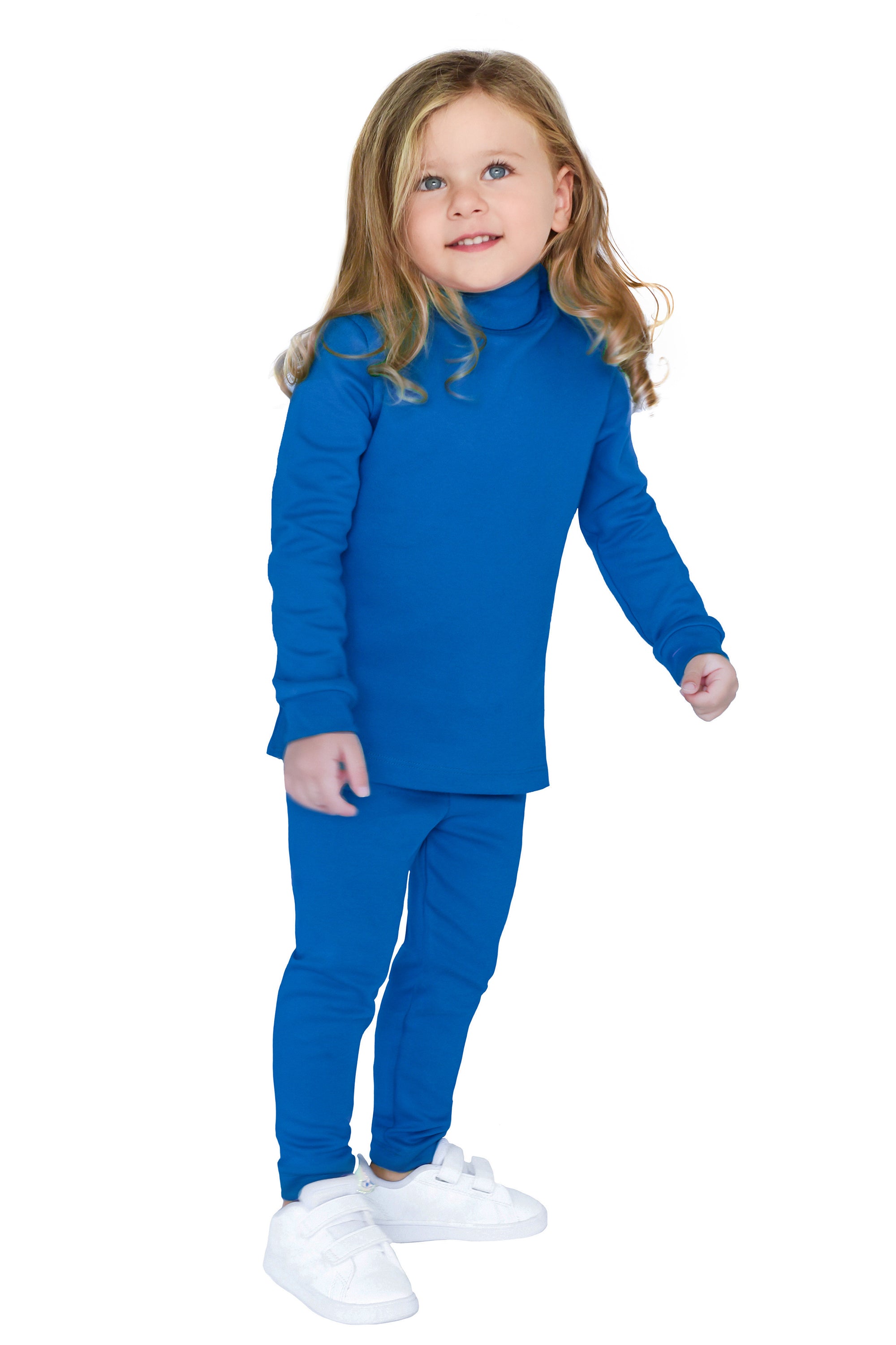 Girls' Solid Cotton Shirt Basic Long Sleeve Turtleneck T-Shirt / Toddler LILAX