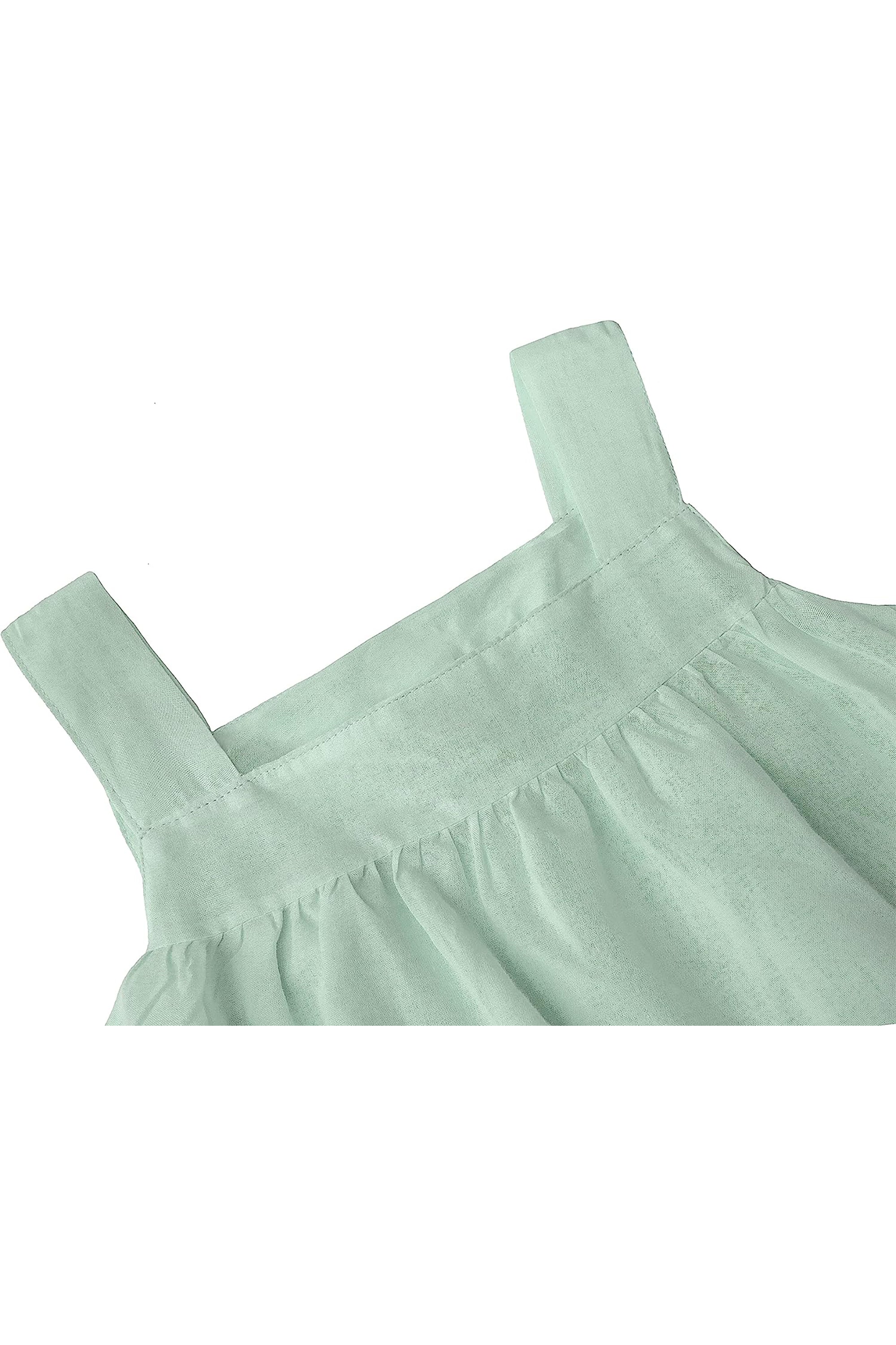 Baby girls layered cotton squareneck dress; perfect for baby girl clothes & christmas gift ideas