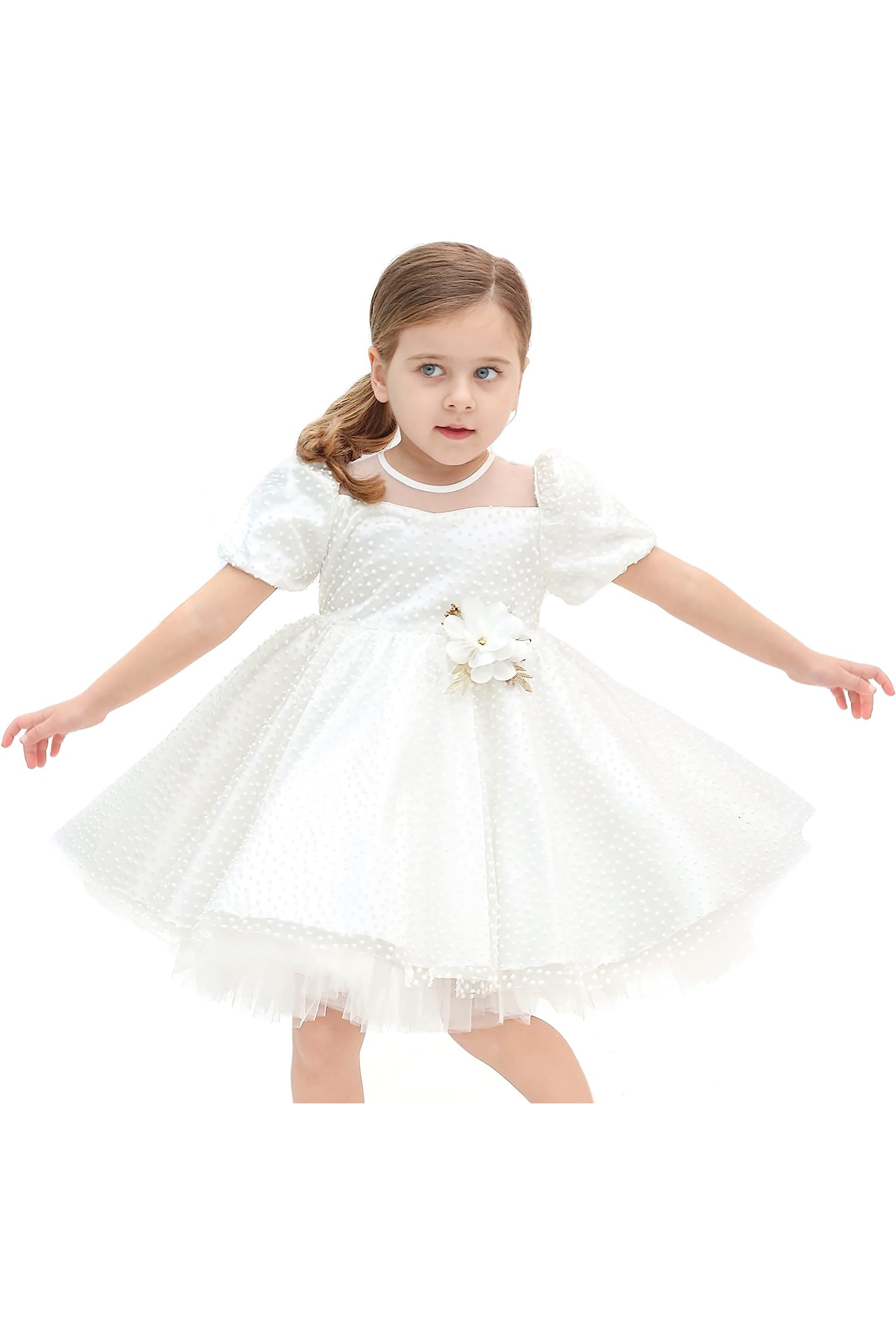 Little Girl's Sparkly Tulle Dress, Elegant Princess Dress LILAX