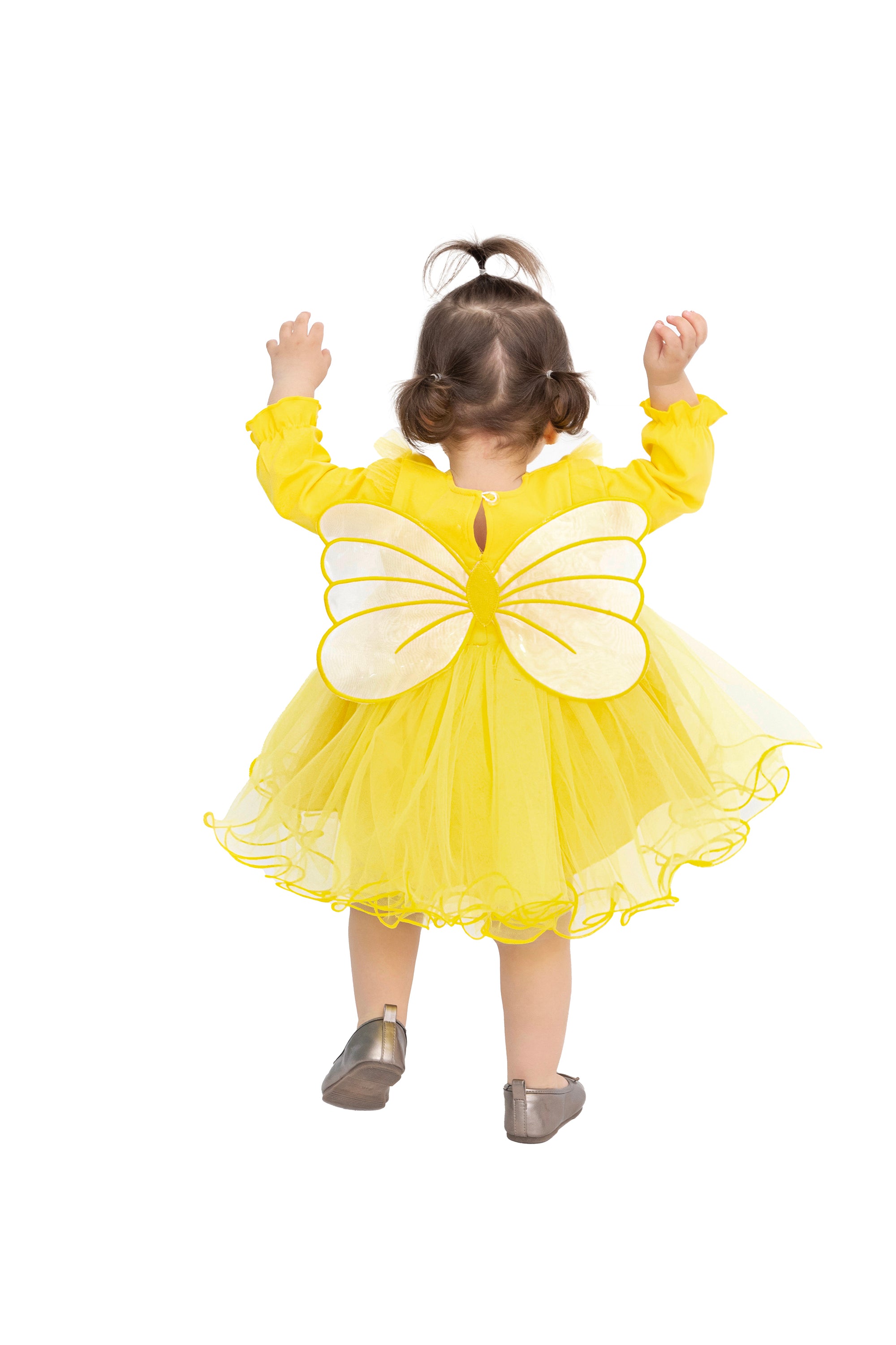 Princess Dress for Baby Girl with Long Sleeve Butterfly Wing and Tulle Perfect for Parties LILAX