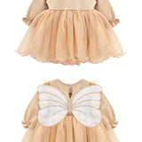 Princess Dress for Baby Girl with Long Sleeve Butterfly Wing and Tulle Perfect for Parties LILAX