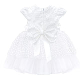 Baby Girls' Sparkly Tulle Dress, Glitter Polka Dots Princess Gown with Matching Headband and Shoes LILAX