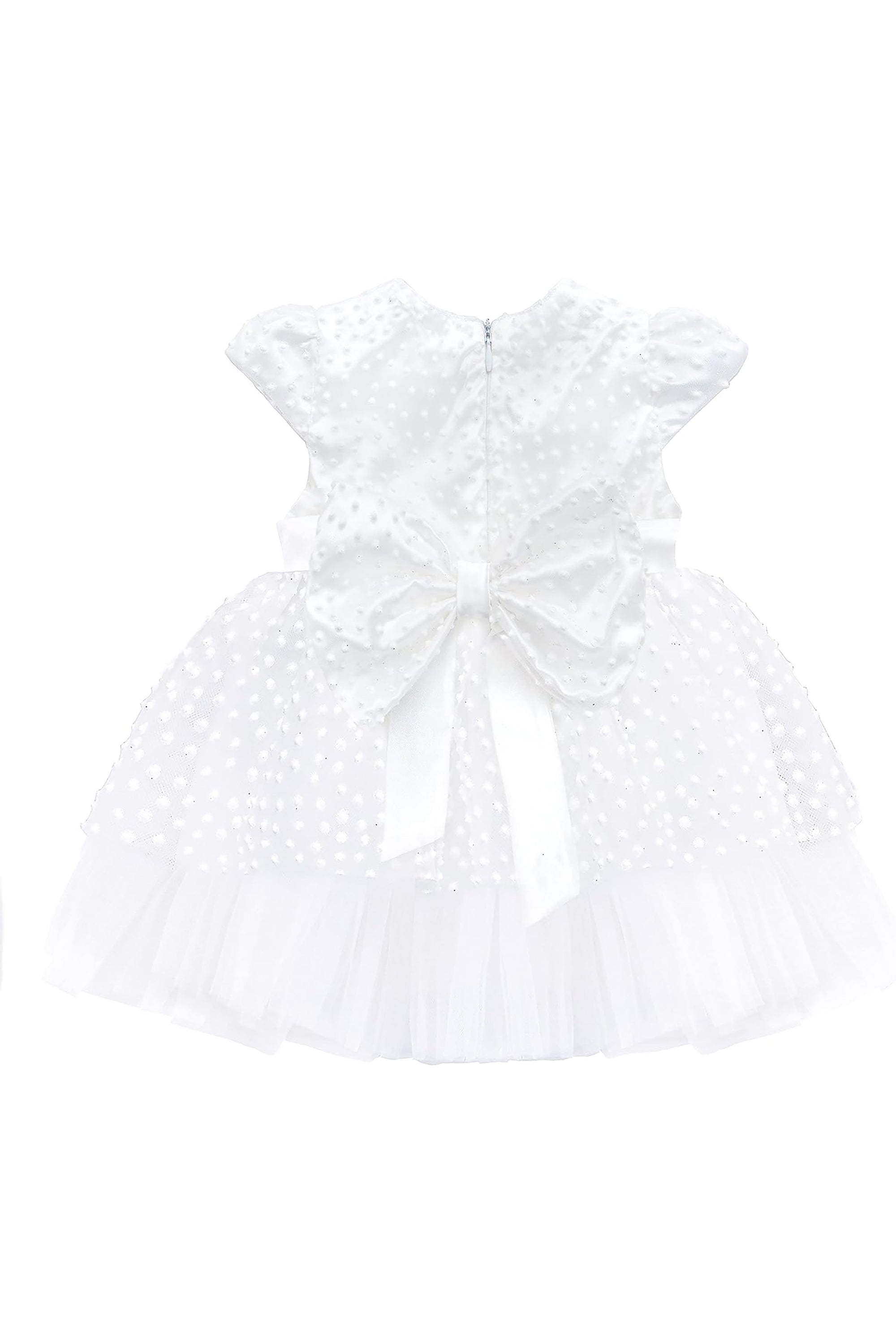 Baby Girls' Sparkly Tulle Dress, Glitter Polka Dots Princess Gown with Matching Headband and Shoes LILAX