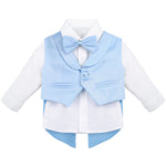 Stylish Infant Tuxedo Outfit with Gentleman Vest for Baby Boys - Complete 4-Piece Set LILAX