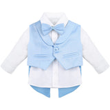 Stylish Infant Tuxedo Outfit with Gentleman Vest for Baby Boys - Complete 4-Piece Set LILAX