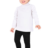 Girls' Solid Cotton Shirt Basic Long Sleeve Turtleneck T-Shirt / Toddler LILAX