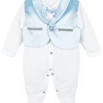 Regal and Handsome: 5-Piece Layette Gift Set with Jeweled Crown Tuxedo for Baby Boys (0-3 Months) LILAX