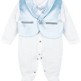 Regal and Handsome: 5-Piece Layette Gift Set with Jeweled Crown Tuxedo for Baby Boys (0-3 Months) LILAX