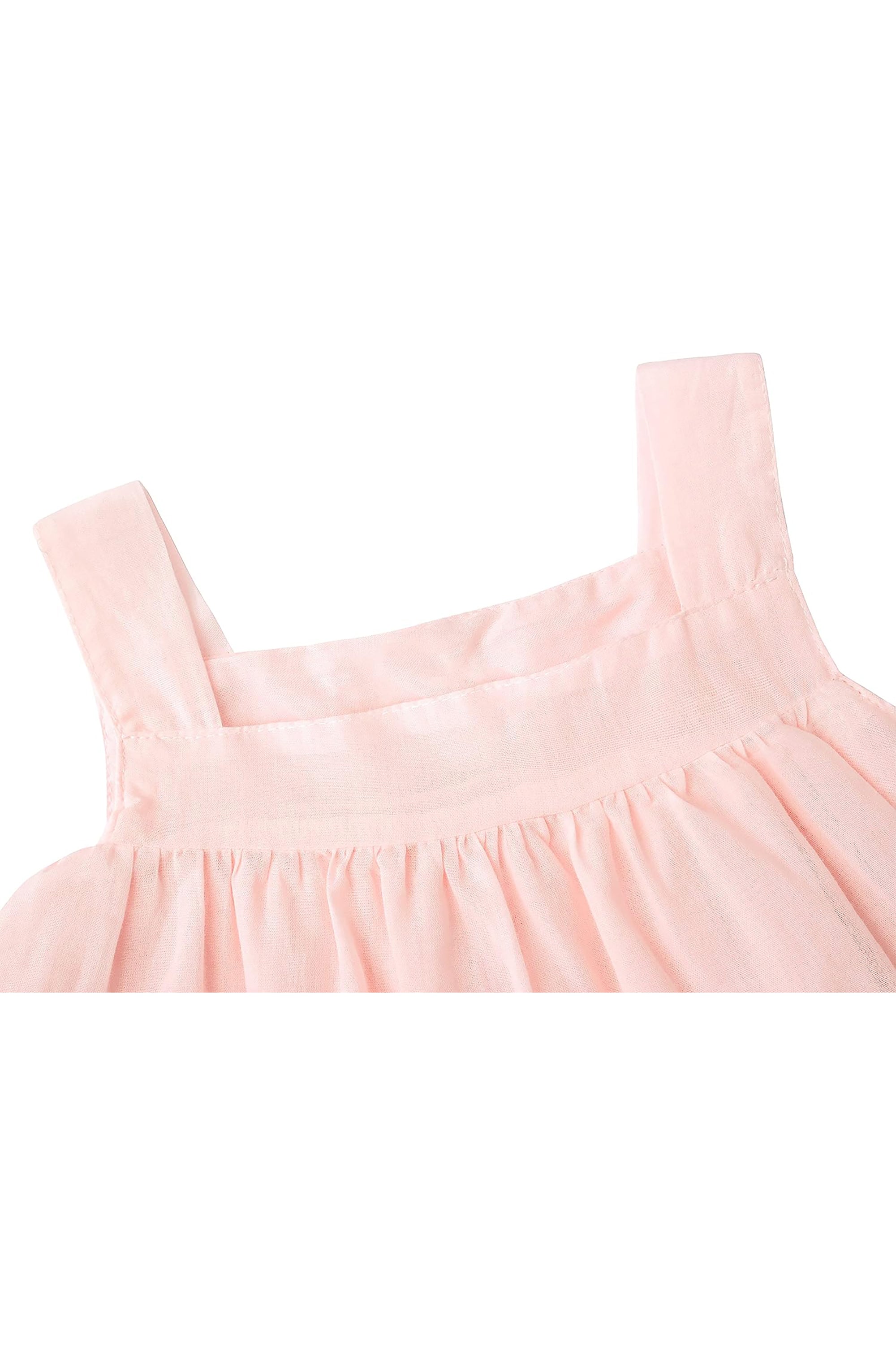 Baby girls layered cotton squareneck dress; perfect for baby girl clothes & christmas gift ideas